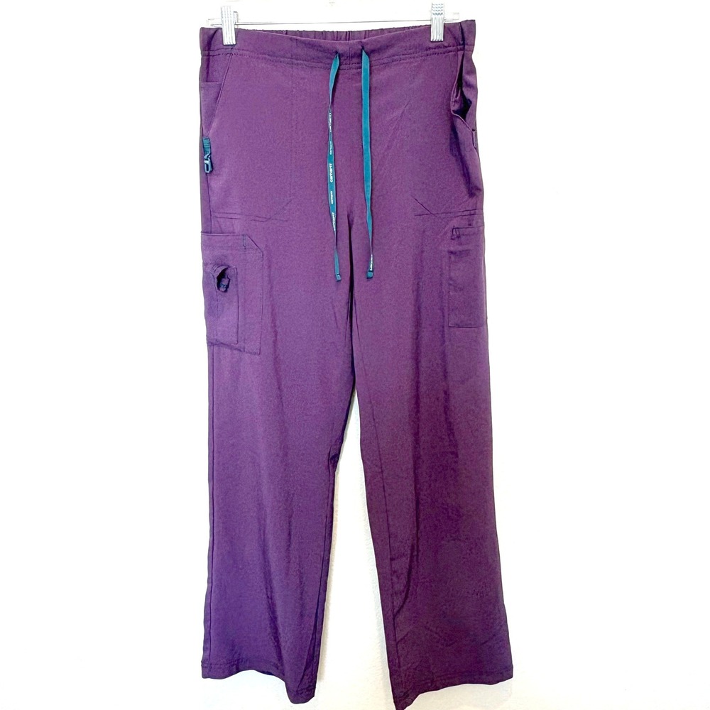Carhartt Liberty Scrub Pants Womens Medium Purple Cargo Straight Leg C52110